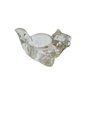Vintage AVON Glass Squirrel Figurine Tea Light Votive Candle Holder